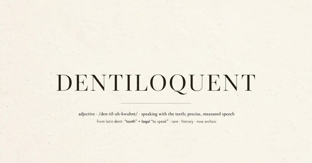 Dentiloquent: The Rare Word for Speaking Through the Teeth