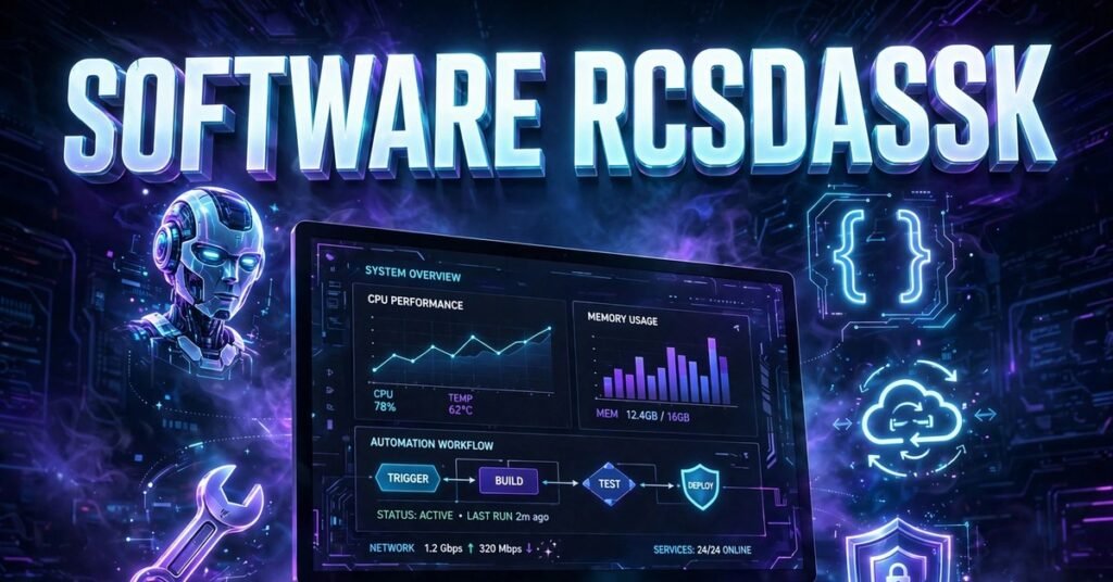 software rcsdassk - system dashboard monitor with automation and security icons