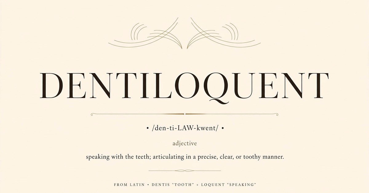 Dentiloquent: The Rare Word for Speaking Through the Teeth