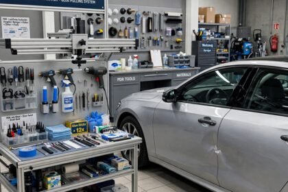 Ausbeulstation für die professionelle Karosseriereparatur